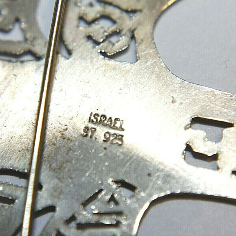 ISRAEL ST  Sterling Silver 925 Tree Of Life Brooch Pin