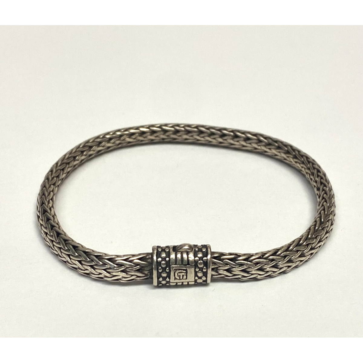 GT Men's Classic Flat Silver Bracelet