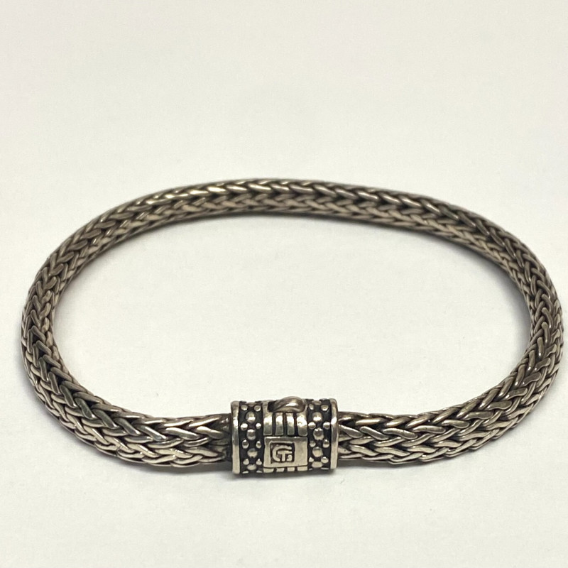 GT Men's Classic Flat Silver Bracelet GT Men's Classic Flat Silver Bracelet