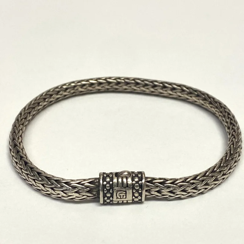 GT Men's Classic Flat Silver Bracelet