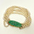 Jade 14k Clasp Five Strand Pearl Bracelet 7 Inch Jade 14k Clasp Five Strand Pearl Bracelet 7 Inch