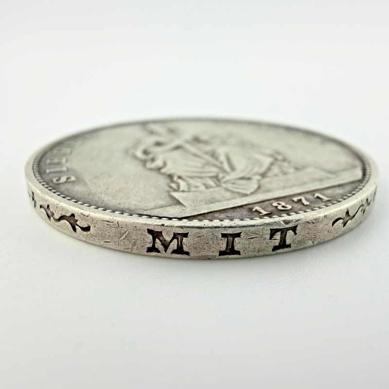 1871 Prussia Siegesthaler Wilhelm I Silver Thaler KM-500 Victory Coin