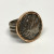 Alexander The Great Coin Ring 14K Gold and Sterling Silver, Size 7