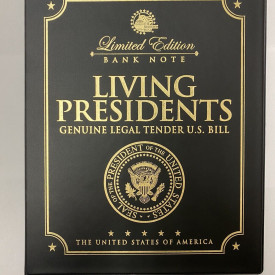 LIVING PRESIDENTS U.S $2 Bill w/ Coin Statehood Quarter Set LARGE 8x10 DISPLAY