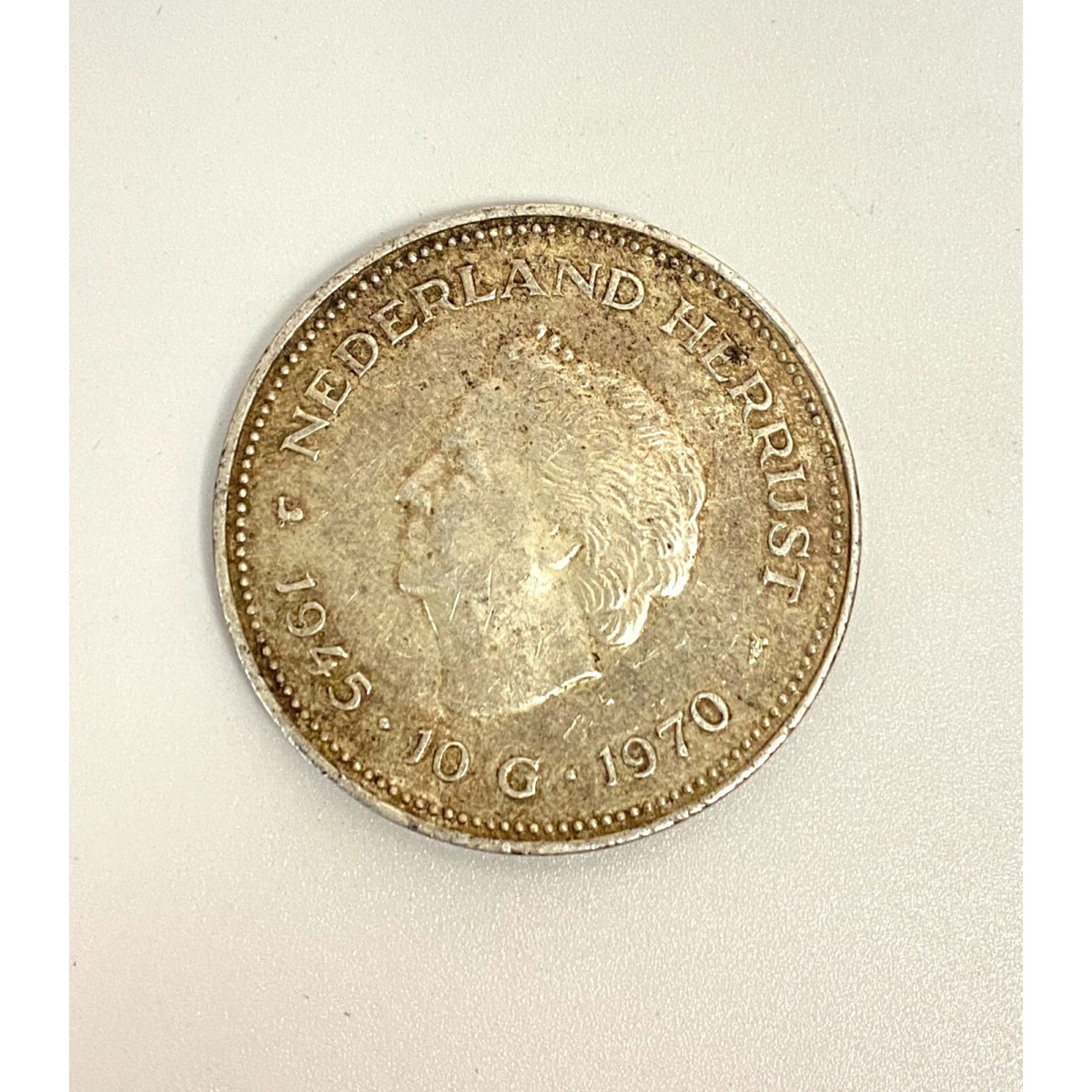 1970 10 Gulden Silver Coin,  Netherlands