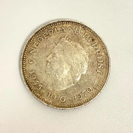 1970 10 Gulden Silver Coin,  Netherlands