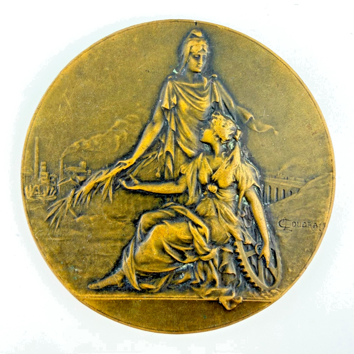 Rare French Industrial Commemorative Medal Société Coignet Centenary 1818-1918