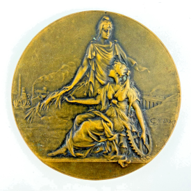 Rare French Industrial Commemorative Medal Société Coignet Centenary 1818-1918