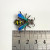 Vintage Sterling Silver & Enamel Bee Pin With Marcasite & Ruby Stone Eyes