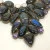 Antique Natural Labradoriten Necklace, Silver 900