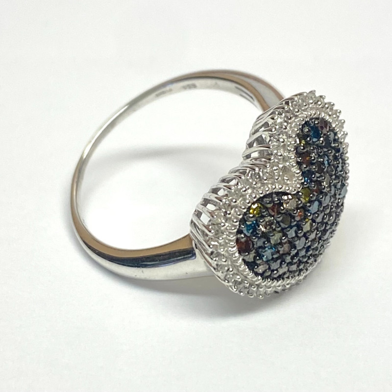 RING DIAMOND 1.5 ct Sterling Silver Size 10.25