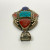 Old Brass Multicolor Stones Inserts Unique Pendant