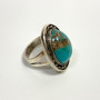 Vintage Sterling Silver Turquoise Ring Size 6.5