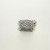 Silver pendant, 925 skull with CZ, Stamped 925