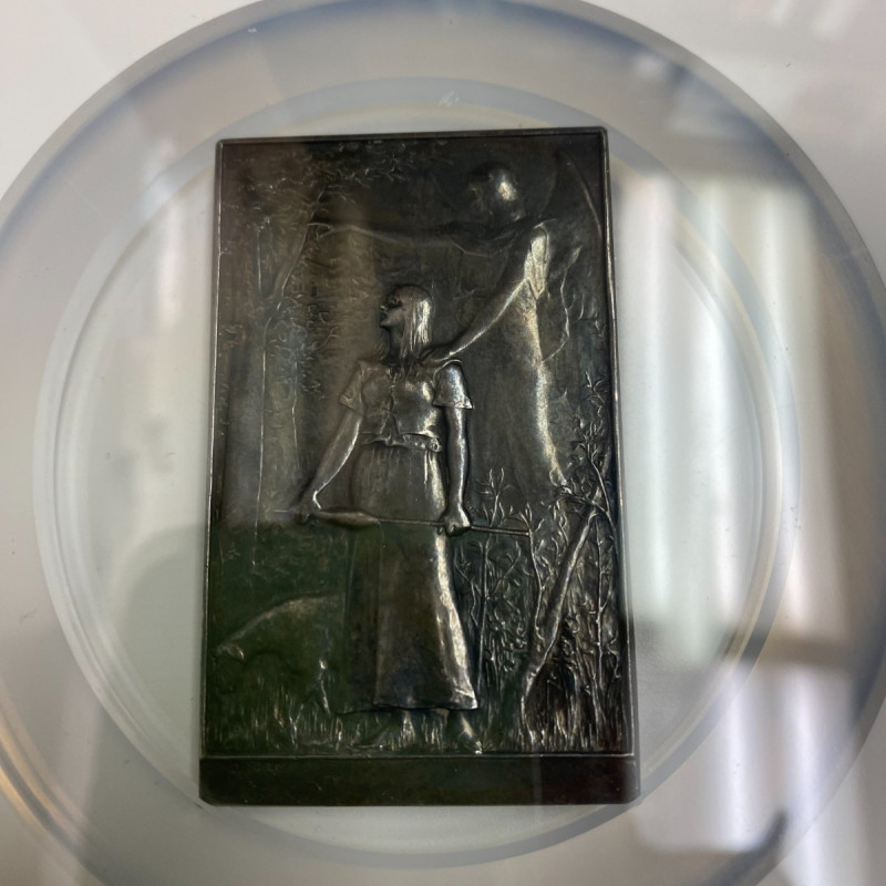 France Silver Jeanne D'Arc Dupuis - (67x41mm) Medal NGC AU 55