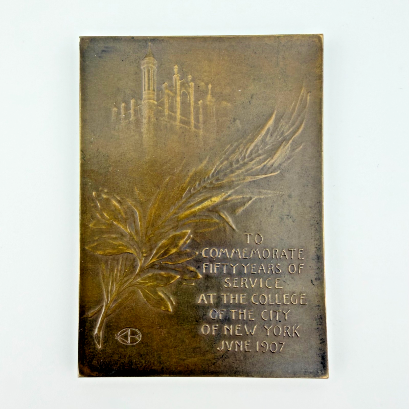 Bronze plaque with Professor Adolph Werner, Artist: Victor David Brenner, 1907