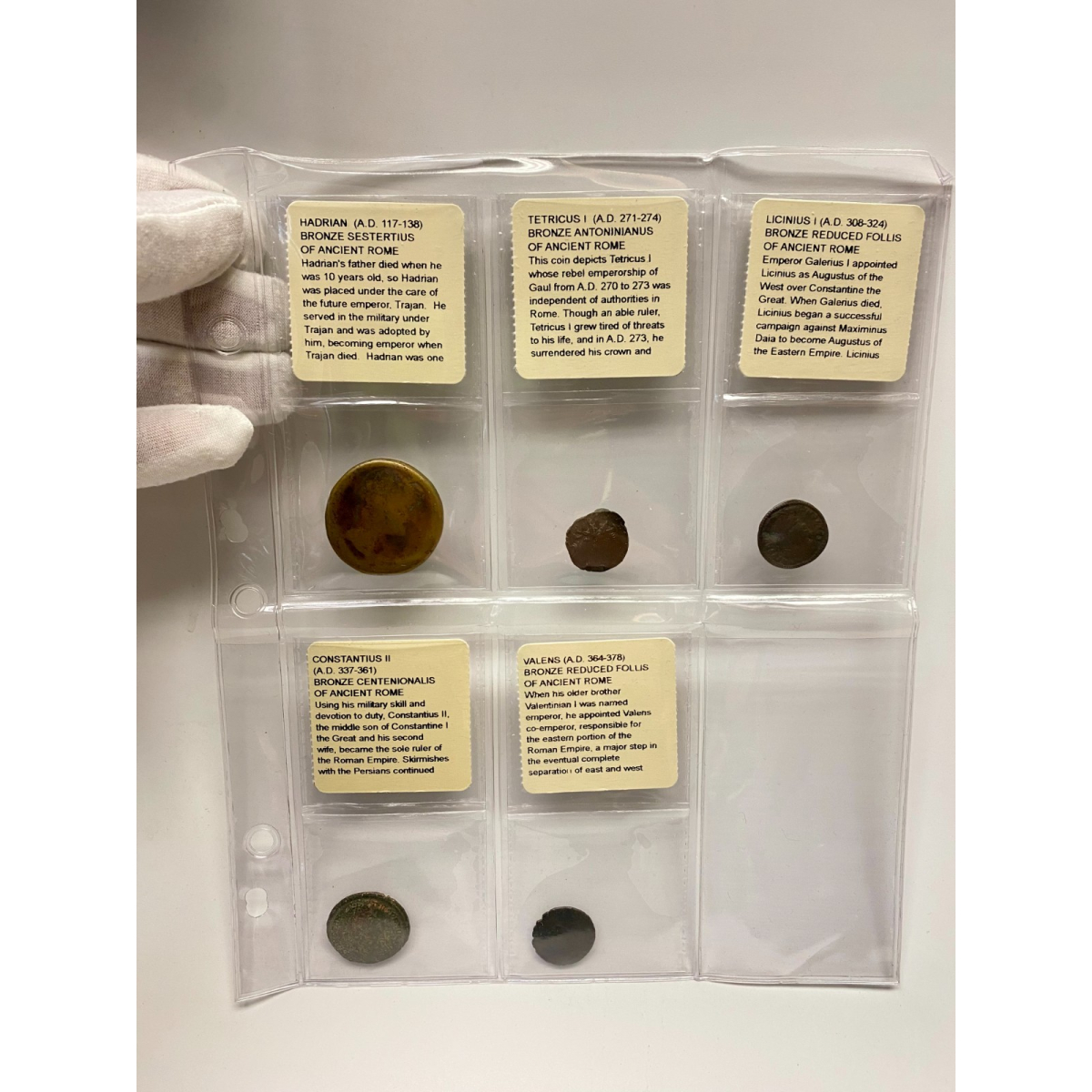 Set of Ancient Rome Bronze Coins (5 coins)