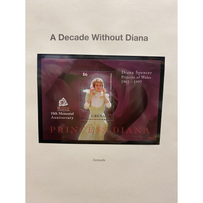 A Decade Without Princess Diana Grenada Collectable Postage Stamps Near Mint