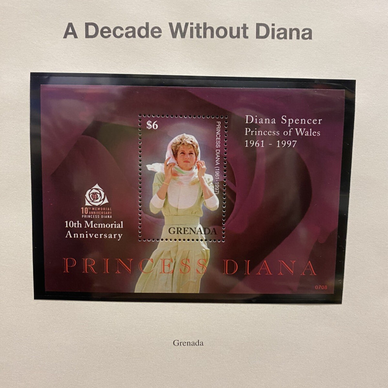 A Decade Without Princess Diana Grenada Collectable Postage Stamps Near Mint