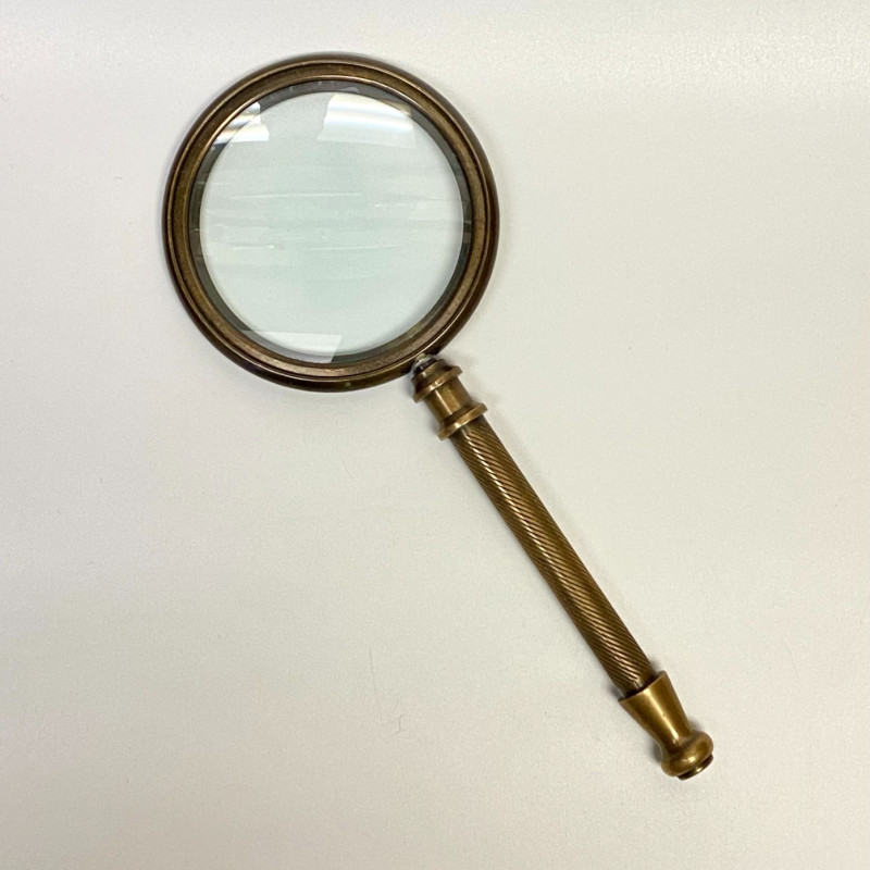 Antique Vintage Style Brass Magnifying Glass "London 1941" Lens Instruments