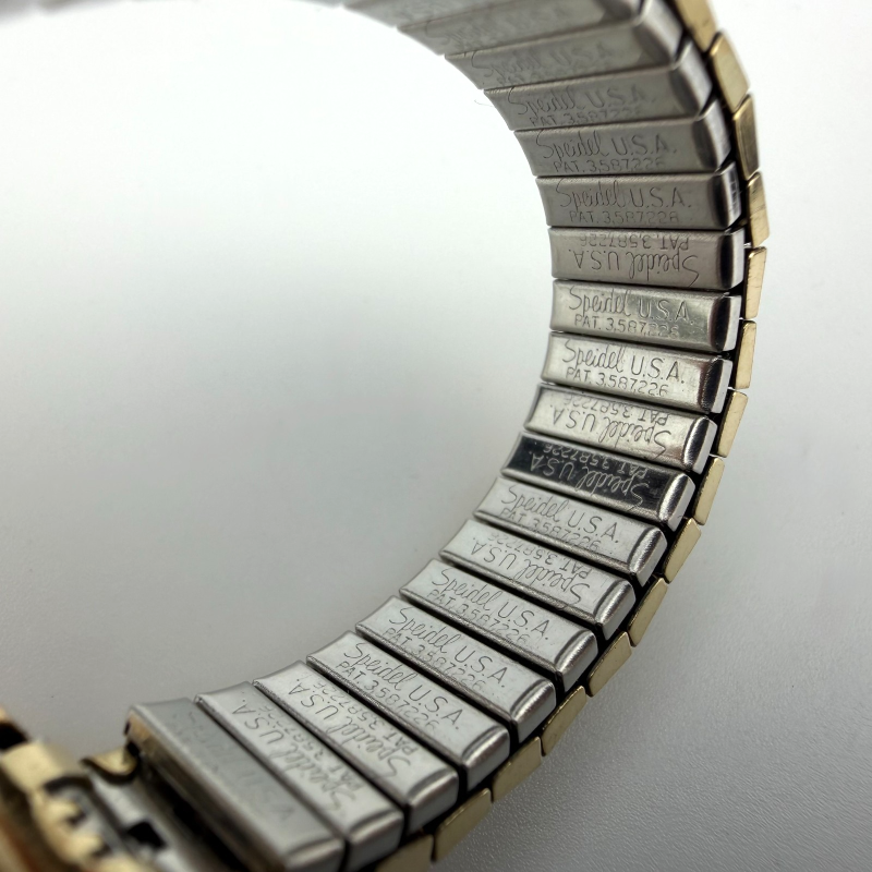 Vintage Bucherer 17 Jewels Swiss Ladies Watch Gold Speidel Bracelet 17250, 6 in