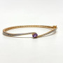 PAJ Gold Plated Amethyst Bangle Bracelet, BB CHINA
