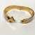 Hermes Clic H Bracelet  in Plain Enamel Yellow gold plated