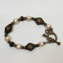 Elyse Ryan 925 Silver and 18K Gold Pearl Bracelet 7.5 in