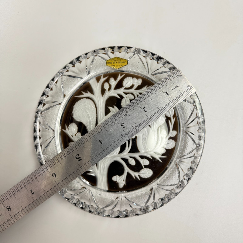 Vintage Brown 1974 Royale Germania Crystal Limited Edition Squirrels Plate 6.2"