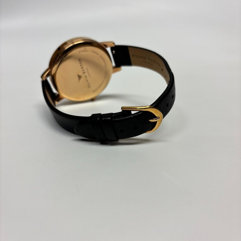 Olivia Burton Bejeweled Florals Leather Strap Watch