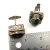 Vintage Israel Sterling Silver Blue Green King Solomon Eilat Stone Cufflinks