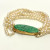 Jade 14k Clasp Five Strand Pearl Bracelet 7 Inch Jade 14k Clasp Five Strand Pearl Bracelet 7 Inch
