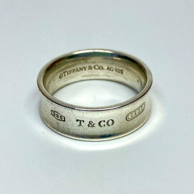 Tiffany & Co. 1837 Wide Ring in Sterling Silver Concave Band - Size 7.5