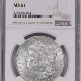 1904 0 $1 NGC MS 61 MORGAN  SILVER DOLLAR ROTATED