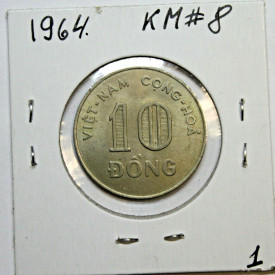 Viet Nam STATE OF SOUTH VIET NAM 10 Dong KM# 8 1964 .  #1