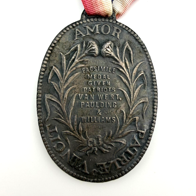 Rare Replica of Facsimile Medal Given To Patriots Van Wert Paulding & Williams