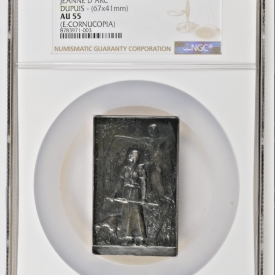 France Silver Jeanne D'Arc Dupuis - (67x41mm) Medal NGC AU 55