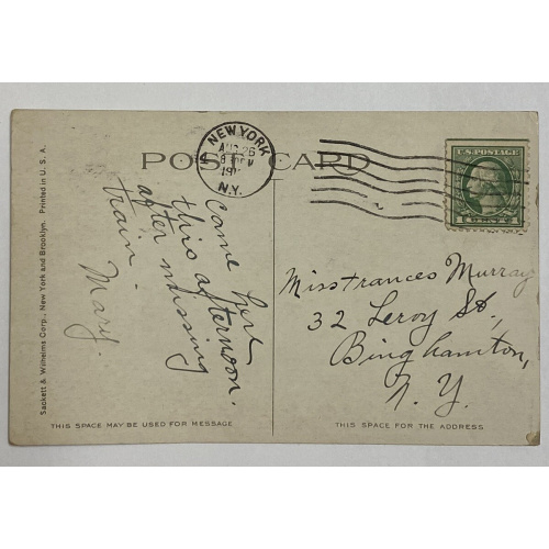 1922 1 Cent George Washington Postage Stamp On Post Card #Aug 26 !!!!