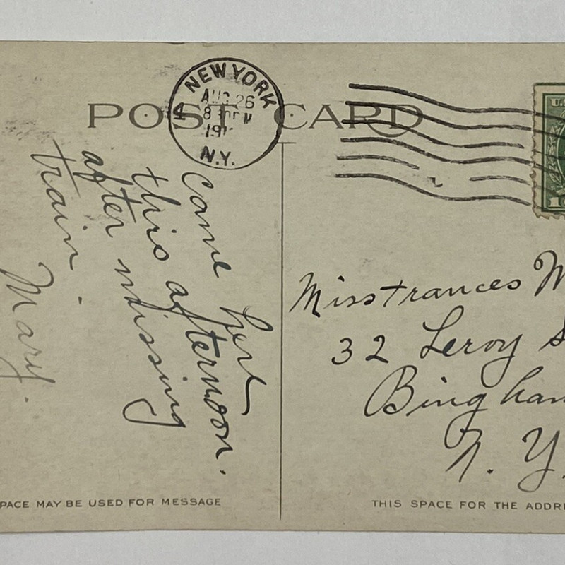 1922 1 Cent George Washington Postage Stamp On Post Card #Aug 26 !!!!