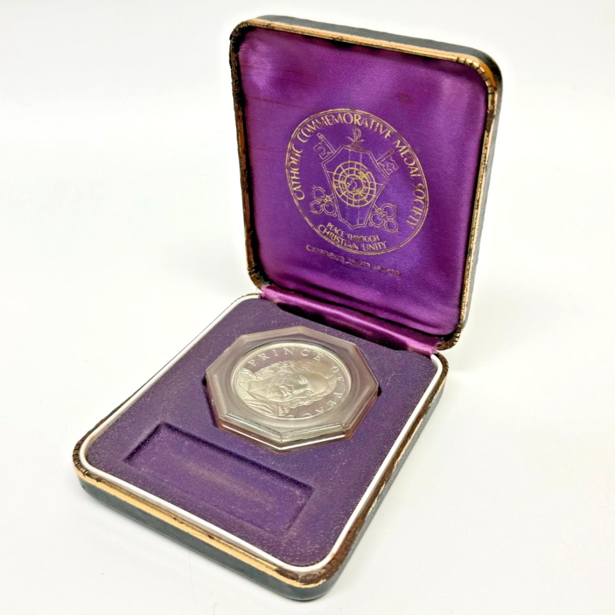 Rare Franklin Mint Prince Of Peace Catholic Commemorative Sterling Silver Medal