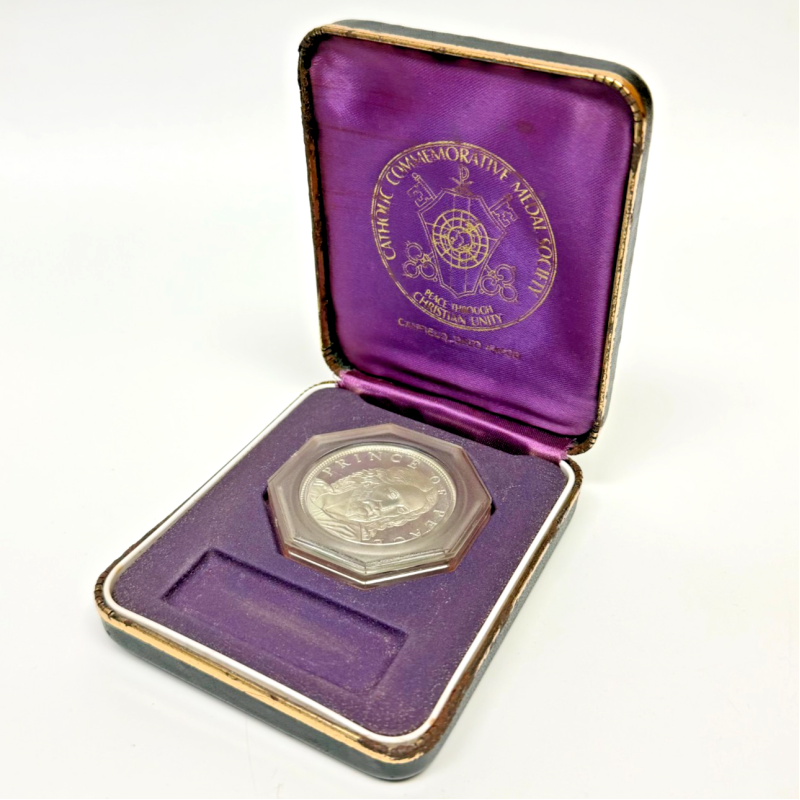 Rare Franklin Mint Prince Of Peace Catholic Commemorative Sterling Silver Medal