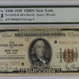 1929 FRBN NEW YORK FR#1890- B ( BA BLOCK) JONES WOODS 35 CHOICE 1929 FRBN NEW YORK FR#1890- B ( BA BLOCK) JONES WOODS 35 CHOICE