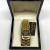 Watch Men Stainless Steel Gold toned Battery Date Black Quartz, 26mm Watch Men Stainless Steel Gold toned Battery Date Black Quartz, 26mm
