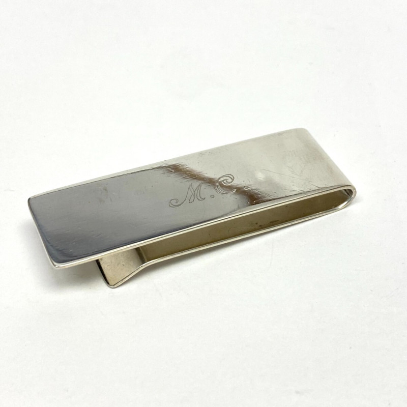 Tiffany & Co.  Money Clip Sterling Silver 925, With initials M.C.