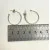 100% Authentic Pandora Post Medium Round Smooth Hoop Earrings - 290650