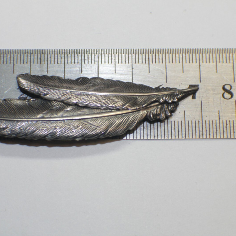 Antique DANECRAFT Sterling Silver Feather Pendant Brooch Pin Antique DANECRAFT Sterling Silver Feather Pendant Brooch Pin