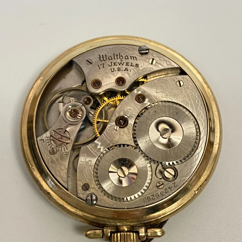 Vintage Waltham 17 Jewels 10kt Gold Rolled Pocket Watch. Keystone Victory