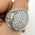 Hip Hop Ring Silver Finish With a Scattering of Cubic Zirconia Stones Size 10.25