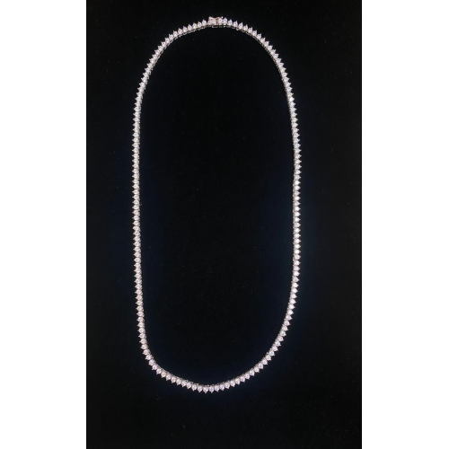Silver 925 With White Sapphire Necklace 22" Silver 925 With White Sapphire Necklace 22"