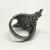 Sterling Silver Black Onyx and Green Emerald Ring Sterling Silver Black Onyx and Green Emerald Ring